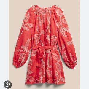 Embroidered linen dress